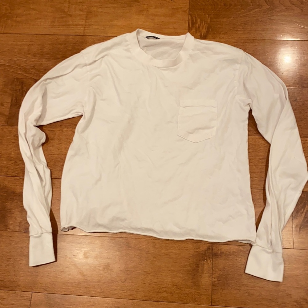White Long Sleeve Brandy Melville Shirt